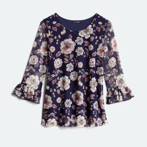 Floral Navy Top